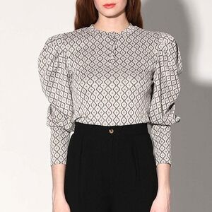 Walter Baker - Roma Top, Hourglass Knit size L, Chic long sleeves top